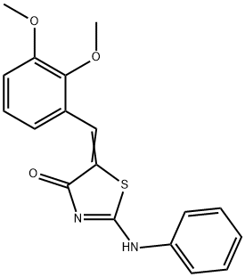 5-(2,3-dimethoxybenzylidene)-2-(phenylimino)-1,3-thiazolidin-4-one Structure