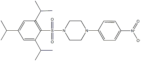 1-{4-nitrophenyl}-4-[(2,4,6-triisopropylphenyl)sulfonyl]piperazine Structure