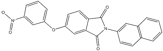 5-{3-nitrophenoxy}-2-(2-naphthyl)-1H-isoindole-1,3(2H)-dione 구조식 이미지
