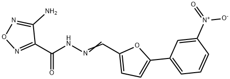 4-amino-N'-[(5-{3-nitrophenyl}-2-furyl)methylene]-1,2,5-oxadiazole-3-carbohydrazide Structure