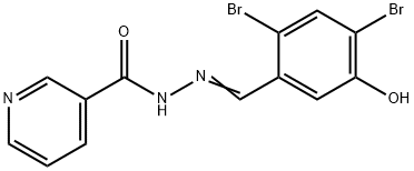 N'-(2,4-dibromo-5-hydroxybenzylidene)nicotinohydrazide 구조식 이미지