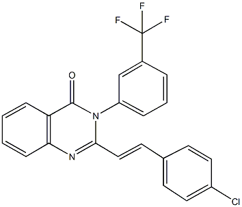 2-[2-(4-chlorophenyl)vinyl]-3-[3-(trifluoromethyl)phenyl]-4(3H)-quinazolinone Structure