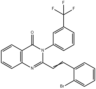 2-[2-(2-bromophenyl)vinyl]-3-[3-(trifluoromethyl)phenyl]-4(3H)-quinazolinone Structure