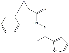 N'-[1-(2-furyl)ethylidene]-2-methyl-2-phenylcyclopropanecarbohydrazide Structure