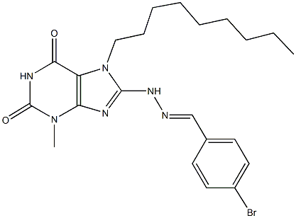 4-bromobenzaldehyde (3-methyl-7-nonyl-2,6-dioxo-2,3,6,7-tetrahydro-1H-purin-8-yl)hydrazone Structure