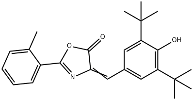 4-(3,5-ditert-butyl-4-hydroxybenzylidene)-2-(2-methylphenyl)-1,3-oxazol-5(4H)-one 구조식 이미지