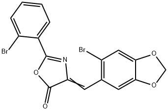 4-[(6-bromo-1,3-benzodioxol-5-yl)methylene]-2-(2-bromophenyl)-1,3-oxazol-5(4H)-one Structure