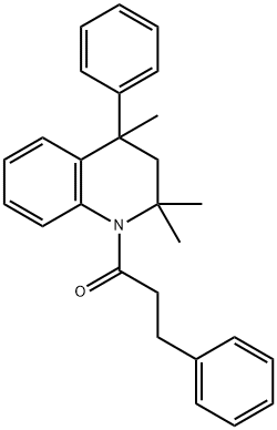 2,2,4-trimethyl-4-phenyl-1-(3-phenylpropanoyl)-1,2,3,4-tetrahydroquinoline Structure