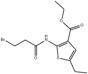 ethyl 2-[(3-bromopropanoyl)amino]-5-ethyl-3-thiophenecarboxylate Structure