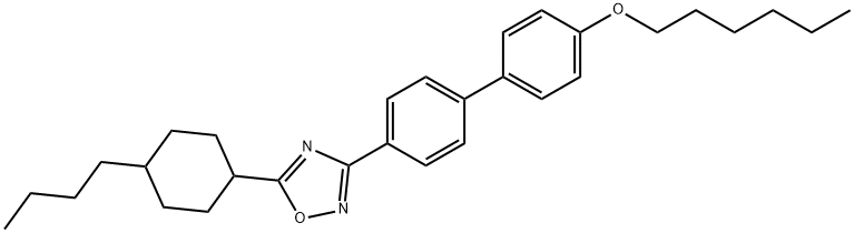 4'-[5-(4-butylcyclohexyl)-1,2,4-oxadiazol-3-yl][1,1'-biphenyl]-4-yl hexyl ether Structure