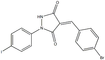 4-(4-bromobenzylidene)-1-(4-iodophenyl)-3,5-pyrazolidinedione 구조식 이미지