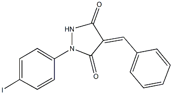 4-benzylidene-1-(4-iodophenyl)-3,5-pyrazolidinedione 구조식 이미지