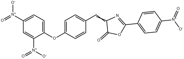 4-(4-{2,4-bisnitrophenoxy}benzylidene)-2-{4-nitrophenyl}-1,3-oxazol-5(4H)-one Structure