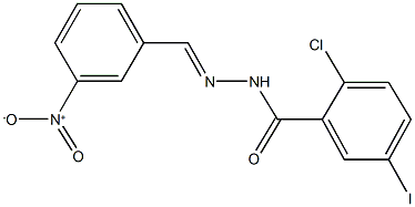 2-chloro-N'-{3-nitrobenzylidene}-5-iodobenzohydrazide Structure