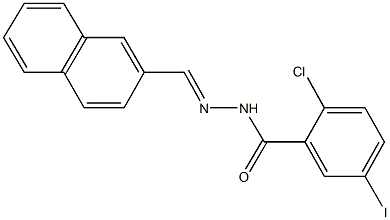 2-chloro-5-iodo-N'-(2-naphthylmethylene)benzohydrazide Structure