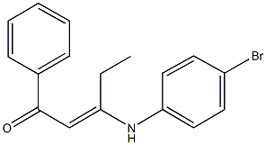 3-(4-bromoanilino)-1-phenyl-2-penten-1-one Structure