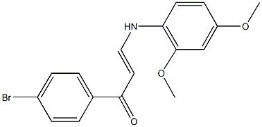 1-(4-bromophenyl)-3-(2,4-dimethoxyanilino)-2-propen-1-one Structure