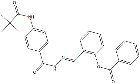 2-(2-{4-[(2,2-dimethylpropanoyl)amino]benzoyl}carbohydrazonoyl)phenyl benzoate 구조식 이미지