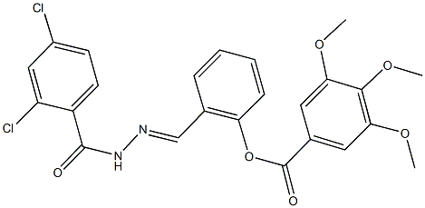 2-[2-(2,4-dichlorobenzoyl)carbohydrazonoyl]phenyl 3,4,5-trimethoxybenzoate 구조식 이미지