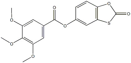 2-oxo-1,3-benzoxathiol-5-yl 3,4,5-trimethoxybenzoate 구조식 이미지