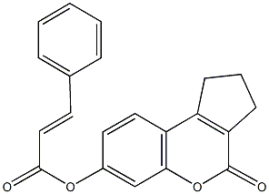 4-oxo-1,2,3,4-tetrahydrocyclopenta[c]chromen-7-yl 3-phenylacrylate 구조식 이미지