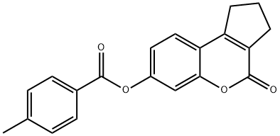 4-oxo-1,2,3,4-tetrahydrocyclopenta[c]chromen-7-yl 4-methylbenzoate Structure