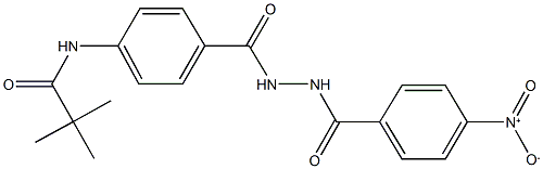 N-{4-[(2-{4-nitrobenzoyl}hydrazino)carbonyl]phenyl}-2,2-dimethylpropanamide Structure