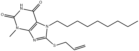 8-(allylsulfanyl)-3-methyl-7-nonyl-3,7-dihydro-1H-purine-2,6-dione Structure