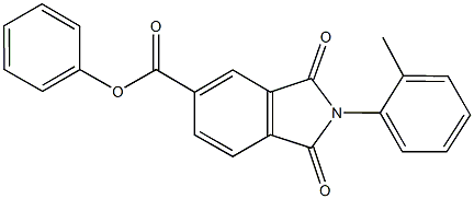 phenyl 2-(2-methylphenyl)-1,3-dioxo-5-isoindolinecarboxylate 구조식 이미지