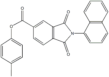 4-methylphenyl 2-(1-naphthyl)-1,3-dioxo-5-isoindolinecarboxylate 구조식 이미지