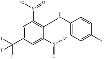 N-(4-fluorophenyl)-2,6-dinitro-4-(trifluoromethyl)aniline Structure