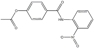 4-({2-nitroanilino}carbonyl)phenyl acetate 구조식 이미지