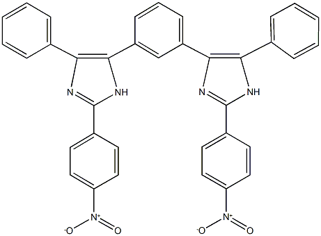 2-{4-nitrophenyl}-5-[3-(2-{4-nitrophenyl}-5-phenyl-1H-imidazol-4-yl)phenyl]-4-phenyl-1H-imidazole 구조식 이미지