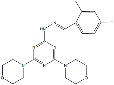 2,4-dimethylbenzaldehyde [4,6-di(4-morpholinyl)-1,3,5-triazin-2-yl]hydrazone 구조식 이미지