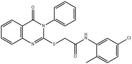 N-(5-chloro-2-methylphenyl)-2-[(4-oxo-3-phenyl-3,4-dihydro-2-quinazolinyl)sulfanyl]acetamide 구조식 이미지