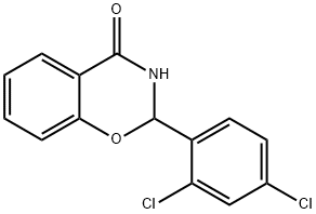 2-(2,4-dichlorophenyl)-2,3-dihydro-4H-1,3-benzoxazin-4-one 구조식 이미지