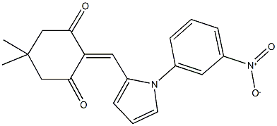 2-[(1-{3-nitrophenyl}-1H-pyrrol-2-yl)methylene]-5,5-dimethyl-1,3-cyclohexanedione Structure