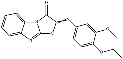 2-(4-ethoxy-3-methoxybenzylidene)[1,3]thiazolo[3,2-a]benzimidazol-3(2H)-one 구조식 이미지