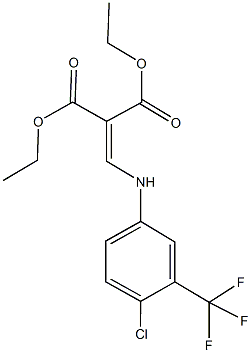 diethyl 2-{[4-chloro-3-(trifluoromethyl)anilino]methylene}malonate Structure