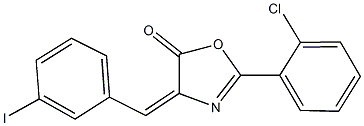 2-(2-chlorophenyl)-4-(3-iodobenzylidene)-1,3-oxazol-5(4H)-one Structure