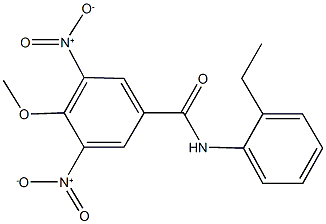 N-(2-ethylphenyl)-3,5-dinitro-4-methoxybenzamide 구조식 이미지