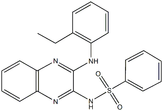 N-[3-(2-ethylanilino)-2-quinoxalinyl]benzenesulfonamide 구조식 이미지