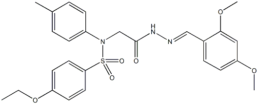 N-{2-[2-(2,4-dimethoxybenzylidene)hydrazino]-2-oxoethyl}-4-ethoxy-N-(4-methylphenyl)benzenesulfonamide 구조식 이미지