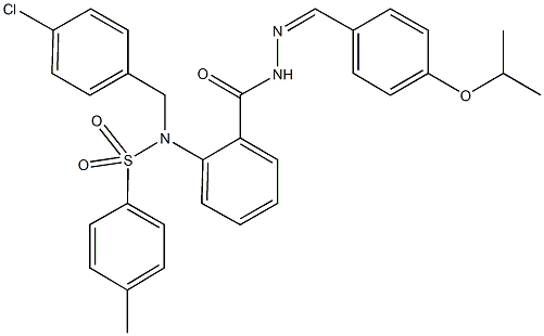 N-(4-chlorobenzyl)-N-(2-{[2-(4-isopropoxybenzylidene)hydrazino]carbonyl}phenyl)-4-methylbenzenesulfonamide 구조식 이미지