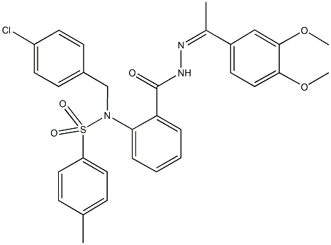 N-(4-chlorobenzyl)-N-[2-({2-[1-(3,4-dimethoxyphenyl)ethylidene]hydrazino}carbonyl)phenyl]-4-methylbenzenesulfonamide Structure