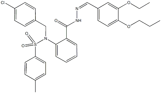 N-(4-chlorobenzyl)-N-(2-{[2-(3-ethoxy-4-propoxybenzylidene)hydrazino]carbonyl}phenyl)-4-methylbenzenesulfonamide Structure
