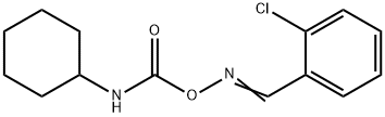 1-chloro-2-[({[(cyclohexylamino)carbonyl]oxy}imino)methyl]benzene 구조식 이미지