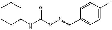 1-[({[(cyclohexylamino)carbonyl]oxy}imino)methyl]-4-fluorobenzene 구조식 이미지