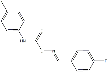 1-[({[(4-fluorobenzylidene)amino]oxy}carbonyl)amino]-4-methylbenzene Structure