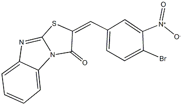 2-{4-bromo-3-nitrobenzylidene}[1,3]thiazolo[3,2-a]benzimidazol-3(2H)-one 구조식 이미지